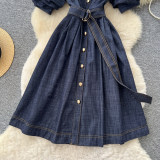 Fall Women’s Denim Shirt Dress Career Wear