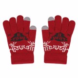 Autumn Winter Christmas Knit Hat Neck Warmer Glove Three-Piece Set