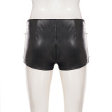 Women's Rivet Pu-Leather Sexy Short