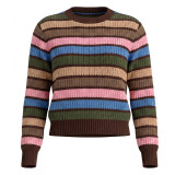 Women’s Fashion Colorful Striped Colorblock Knitting Top