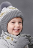 Kids Dinosaur Hat Scarf Ski Hat Winter Hat Three-Piece Set