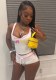 Women's Summer Sexy Letter Print Cami Top and Short Two Piece Set