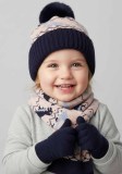 Kids Dinosaur Hat Scarf Ski Hat Winter Hat Three-Piece Set