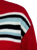 Women's Knit Zipper Turndown Collar Casual Sweater