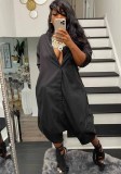 Women Casual Solid Fall Winter Wide Leg Jumpsuit