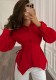 Women Spring Tie Solid Long Sleeve Blouse Top