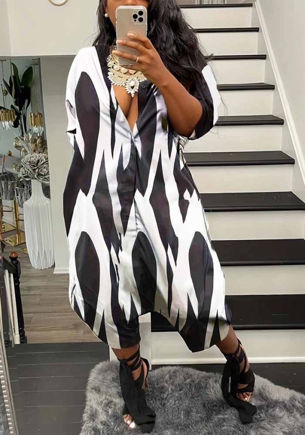 Women Casual Solid Fall Winter Wide Leg Jumpsuit