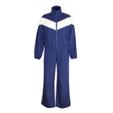 Casual Women’s Zip-Up Jacket and Elastic Waist Pants Two-Piece Tracksuit