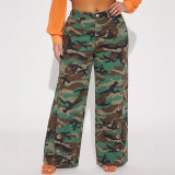 Women Casual Wide Leg Denim Long Pants