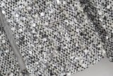 Women's Round Neck Solid Sequin Blazer Jacket