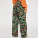 Women Casual Wide Leg Denim Long Pants