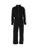 Women’s Streetwear Striped Long Sleeve Zip-Up Jacket and Wide Leg Pants Two-Piece Tracksuit