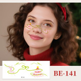 Christmas Face Stickers Waterproof Makeup Tattoo Sticker Santa Snowflake Decal