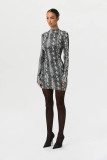 Women Sexy Hooded Print Bodycon Dress