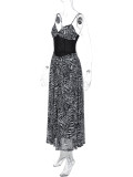 Women Sexy Cutout Slit Striped Basic Dress