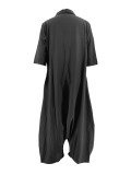 Women Casual Solid Fall Winter Wide Leg Jumpsuit