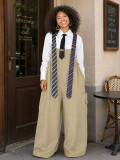 Women Pocket Casual Overall Jumpsuit