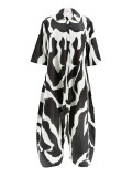 Women Casual Solid Fall Winter Wide Leg Jumpsuit