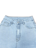 Women Stretchy Solid Denim Long Pants
