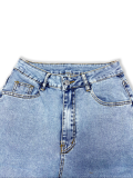 Women Stretchy Solid Denim Long Pants