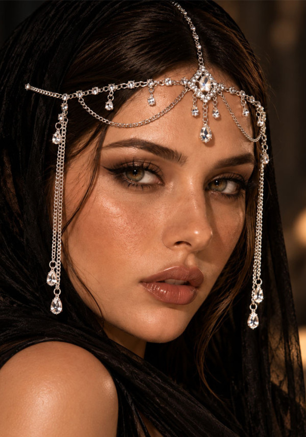 Women's Rhinestone Tassel Hair Chain