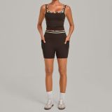 Women's Printed Strappy Two Piece Yoga Set