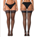 Women's Sexy Black Sheer Thin Lace Stockings Lingerie