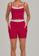 Women's Printed Strappy Two Piece Yoga Set