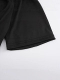 Women's Y2K Multicolor Bubble Letter Print Slim Fit Round Neck Cropped Short Sleeve T Shirt