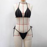 Women's Sexy Studded Two Piece Bikini Swimsuit for Holidays
