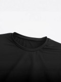 Women's Y2K Multicolor Bubble Letter Print Slim Fit Round Neck Cropped Short Sleeve T Shirt