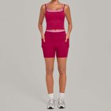 Women's Printed Strappy Two Piece Yoga Set