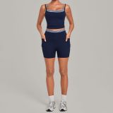 Women's Printed Strappy Two Piece Yoga Set