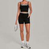Women's Printed Strappy Two Piece Yoga Set
