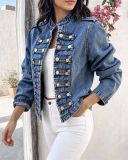 Women Long Sleeve Denim Jacket