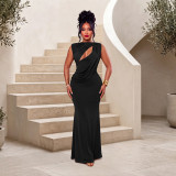 Women Solid Sexy Hollow Bodycon Dress