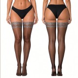 Women's Sexy Black Sheer Thin Lace Stockings Lingerie