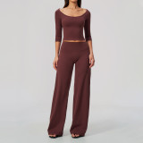 Women Yoga Casual Top & Pants Two Piece Set