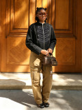 Women Napoleon Style Stand Collar Denim Jacket