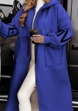 Women Fall Winter Casual Hooded Patchwork Coat