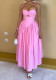 Women Fall Casual Beach Holidays Spaghetti Strap Maxi Dress