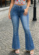 Women Rivet Bell Bottom Denim Pants