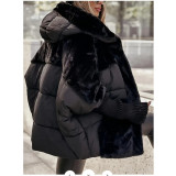 Women Fall Winter Women Patchwork Padded Coat