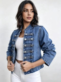 Women Long Sleeve Denim Jacket