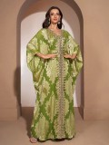 Women's Chic Loose Geometric Patchwork Kaftan Maxi Dress