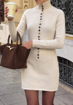 Fall Winter Women's Casual Loose Long Sleeve Knitting Button-Down Shirt Dress Fall Winter Women's Casual Loose Long Sleeve Knitting Button-Down Shirt Dress