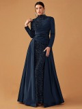 Women's Elegant Satin Wedding Gown