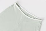Women's Square Neck Long Sleeve Cropped Top and Flared Pants Ribbed Two-Piece Set