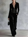 Women's Casual Slim Fit Long Sleeve Pants Jumpsuit