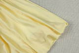 Women's Chic Halter Neck Low Back Solid Color Ruffle A-Line Mini Dress